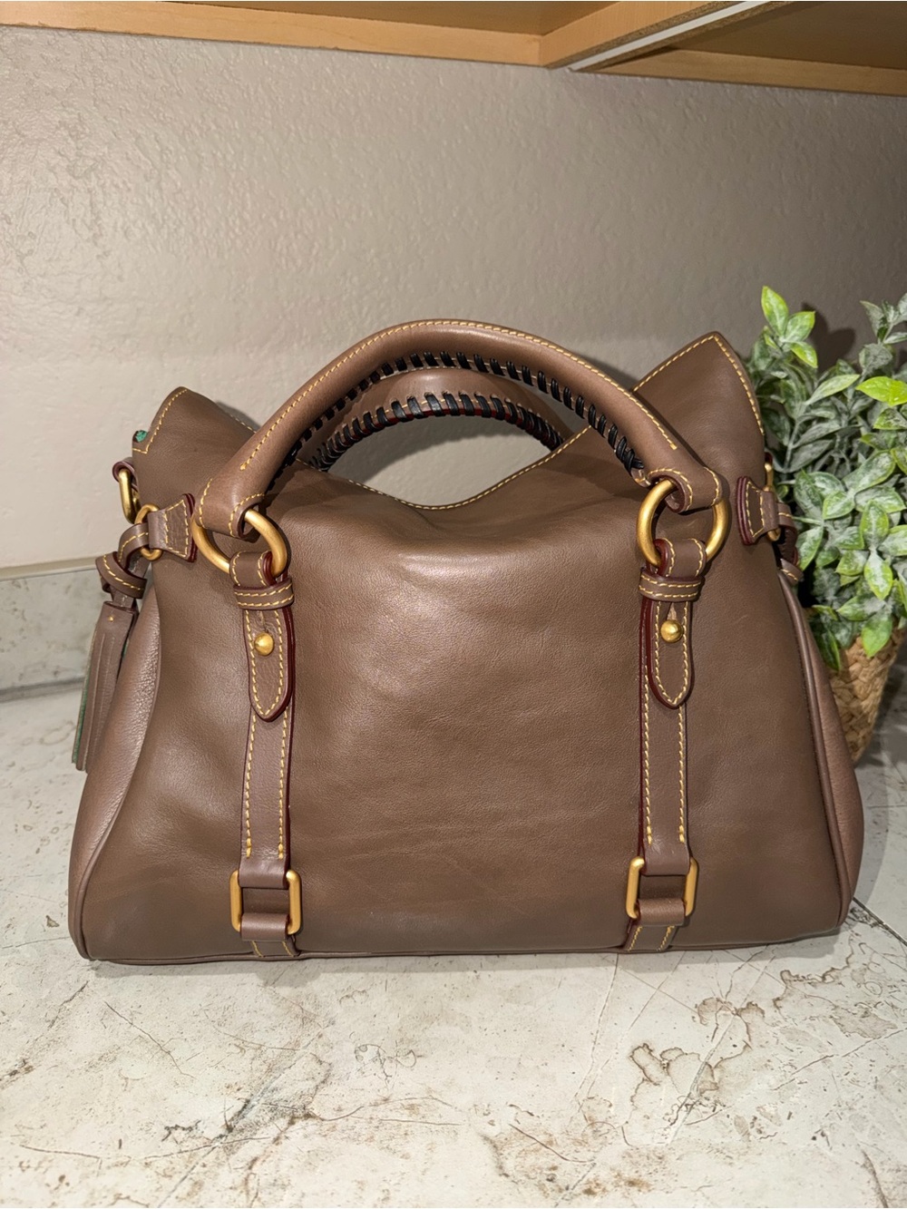 NWT Dooney & Bourke Leather Florentine Satchel - Picture 3 of 13